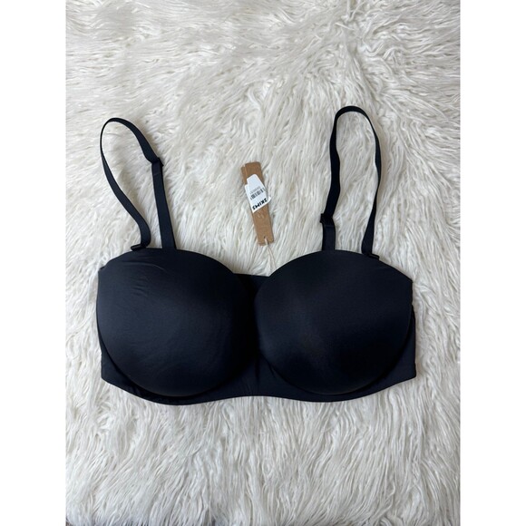 Skims Ultimate Push Up Strapless Bra Onyx Size 38DD - Picture 2 of 7